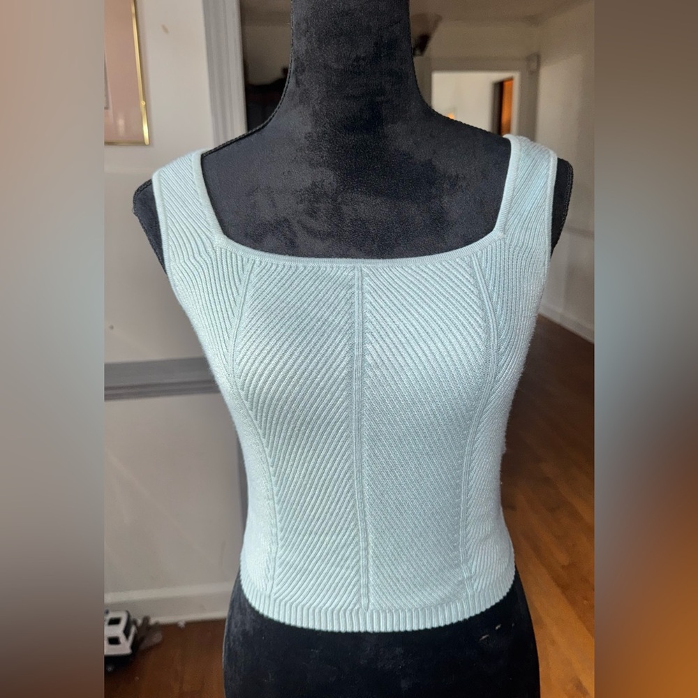 Abercrombie & Fitch Light light green Knit Tank Top